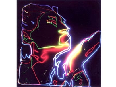 Now on view in the stairwell of the Student Street at the Stata Center, 'The Kiss' won MIT's Student Mural Competition. Jessica Banks and Daniel Paluska, both MIT graduate students, created the artwork using 'a robotic portrait artist that paints with light.'