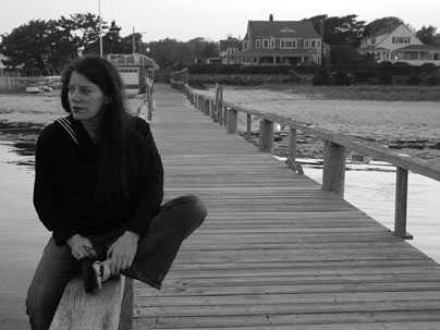 Janni Moselsky-Hansen, artist and administrative assistant in the architecture department, relaxes near her Hyannisport home.