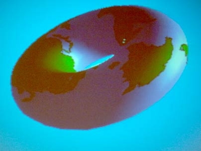 Institute Professor Isadore Singer's Killian Lecture included a discussion of the Gauss-Bonnet formula, which allows the large-scale shape of an object to be calculated from the local curvature of the object. For example, observers on an imaginary doughnut-shaped Earth would be able to use the formula to discover its shape.