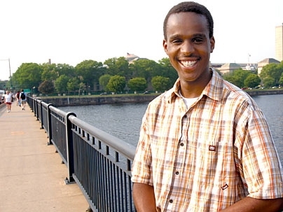 Graduating senior Eric Mibuari used some of the skills he learned here at MIT to start a computer center in his hometown, Laare, Kenya.