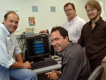 MIT researchers have shown that certain key connections among neurons get stronger when we learn. From left are Mark F. Bear, Picower Professor of Neuroscience; postdoctorate associate Jonathan R. Whitlock; research scientist Arnold J. Heynen and research affiliate Marshall G. Shuler.