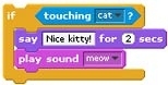 Screenshot of a Scratch program