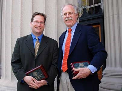 Left to right, James N. Murphy Award winners Steven Lanou and Peter Cooper.