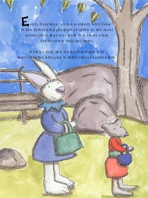 A page from one of Sally Lee's children's books, 'The Tutu Ballet.'
