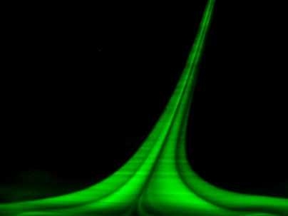The spike in this experimental 2D image shows where a fluid is separating from the surface it is flowing past. Spikes such as these can now be reliably predicted thanks to a new MIT theory.