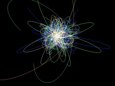 This image shows the orbits of all recently discovered ultracool subdwarfs in and around the Milky Way, as seen from 150,000 light years away.