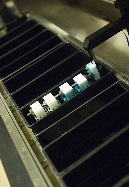 A machine in Hammond's laboratory used to make fuel-cell membranes.