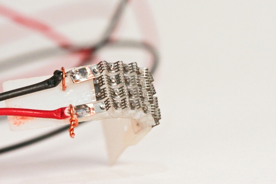 The ability to arrange the actuators in series and in parallel addresses a persistent problem with the use of shape-memory alloys: how to harness their high torque and low weight in larger devices.