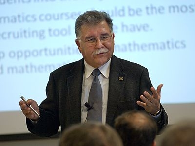William Yslas Vélez, University of Arizona Distinguished Professor and former president of the Society for the Advancement of Chicanos and Native Americans in Science, delivers his talk Monday.