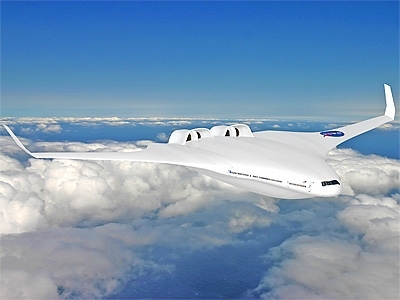 The MIT team also presented NASA with its design for the H “hybrid wing body” series to replace the 777 class aircraft now used for international flights. The design features a triangular-shaped hybrid wing body aircraft that blends a wider fuselage with the wings for improved aerodyamics. The large center body creates a forward lift that eliminates the need for a tail to balance the aircraft....