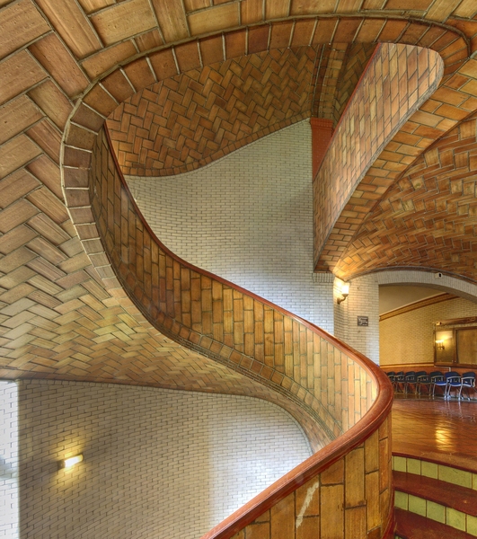 This vaulting staircase is an engineering marvel.