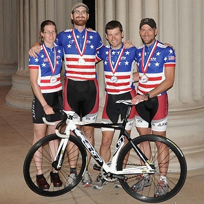 From left to right: Laura Ralston, Nick Loomis, Zach Labry, Michael Garrett.