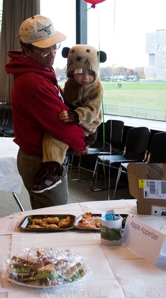 This much food to taste requires Dean for Undergraduate Education Dan Hastings to bring a helper. 