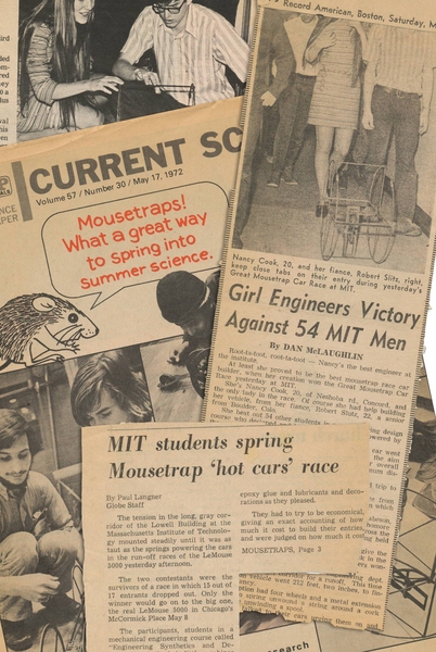 Newspaper clippings about the various 2.007/2.70 competitions.