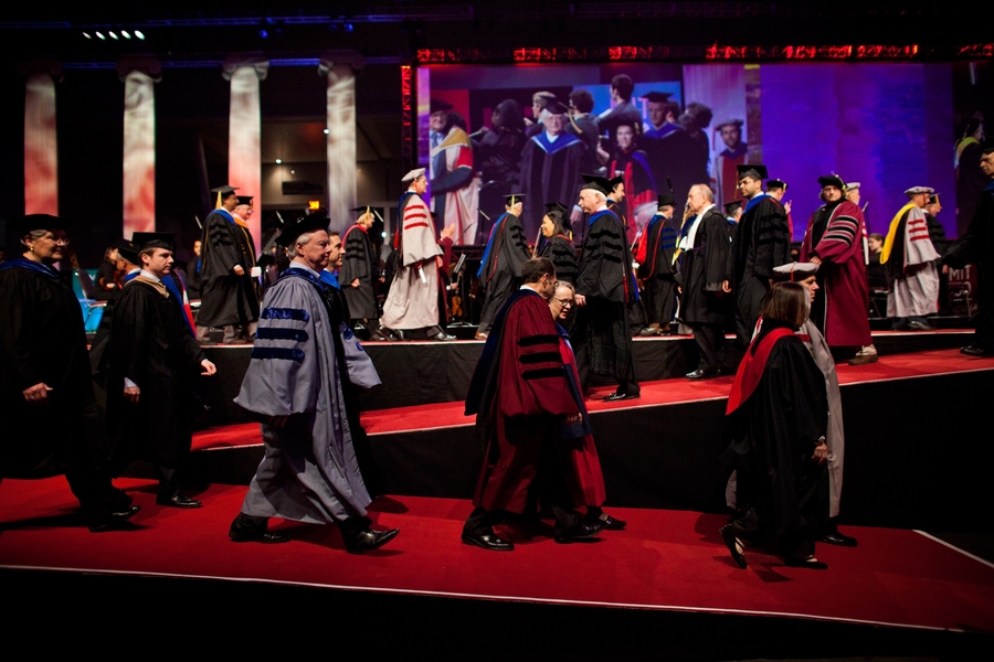 The procession makes its way into the event.