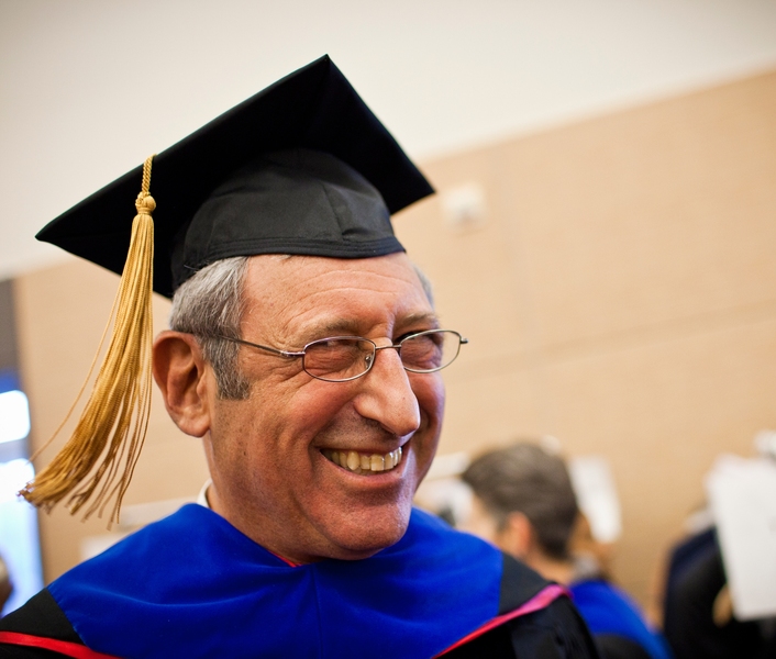 Procession participants prepare prior to Convocation.