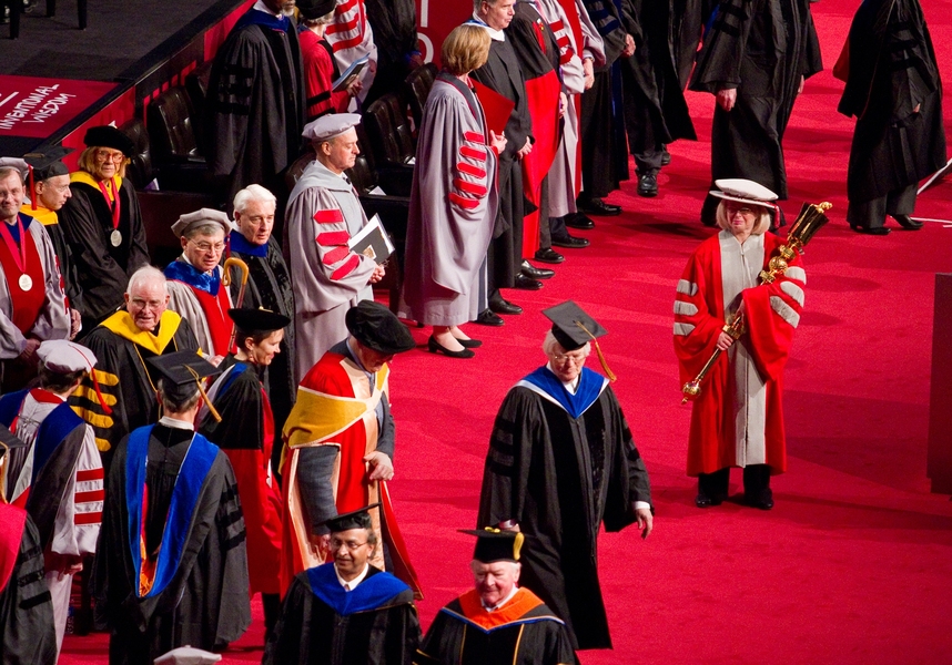 Members of the formal procession.