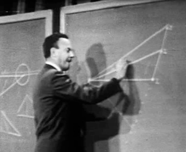 A screenshot from one of the Feynman films