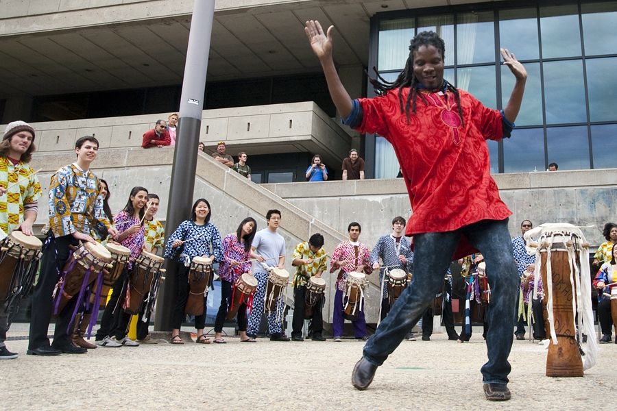 The Rambax drumming ensemble, led by director Lamine Touré, gave one of 10 concerts presented by the School of Humanities, Arts, and Social Sciences.