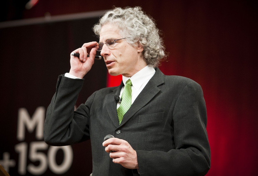 During the 'Language and Thought' panel, Stephen Pinker described how the human ability to understand language depended on brain subsystems that evolved for reasoning about time, space and causation.