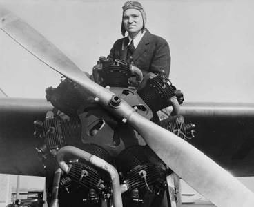 MIT professor Daniel Sayre aboard the meteorology program's airplane in the 1930s.