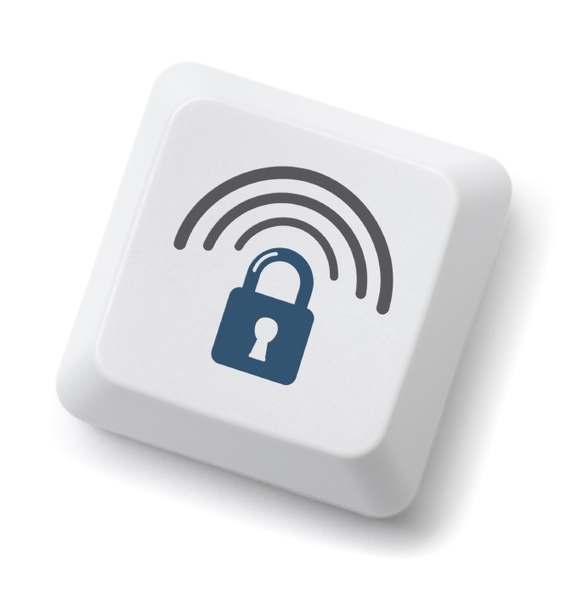 Illustration of a computer key with a lock on it