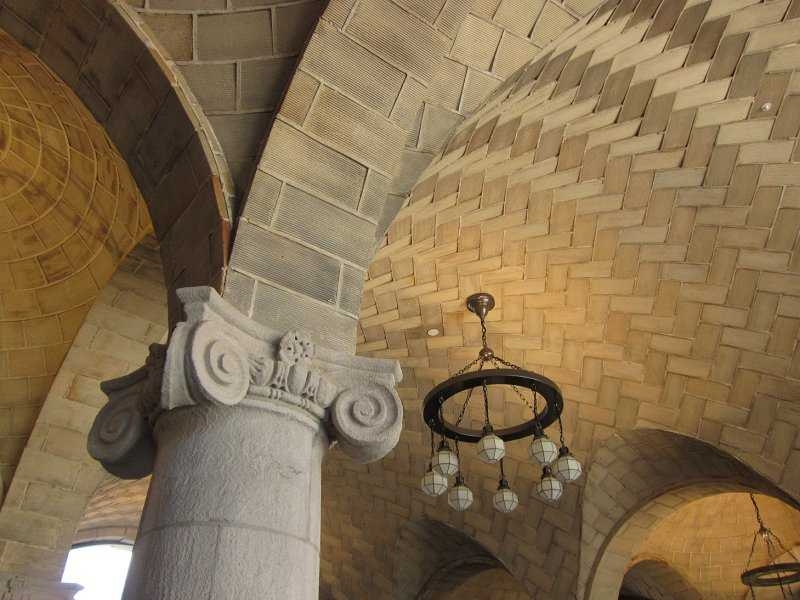 The turn-of-the-century building boasts many architectural notables, including this Guastavino-designed ceiling in the entrance way. 