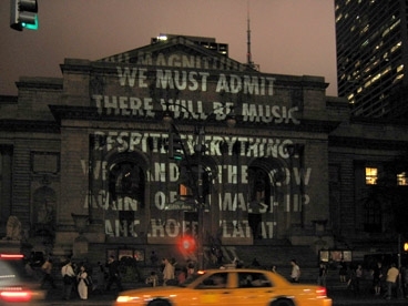 'For the City,' by Jenny Holzer. 