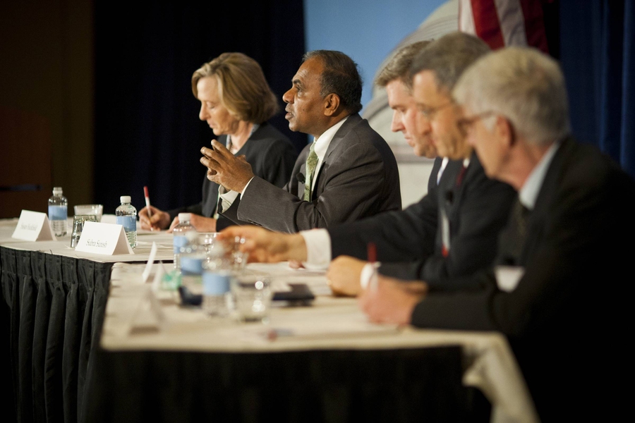 Panelists in the Federal Government Panel included MIT President Susan Hockfield; Subra Suresh, the director of the National Science Foundation; Patrick Gallagher, Under Secretary of Commerce for Standards and Technology and NIST Director; Ken Gabriel, Deputy Director, Defense Advanced Research Projects Agency; and Henry Kelly, Acting Assistant Secretary, Office of Energy Efficiency and Renewable ...