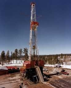 Shale drilling operation in Los Alamos, NM