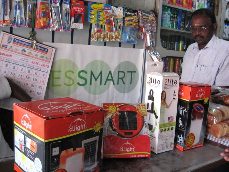 During January, Essmart began demonstrating solar lanterns in southern Indian rural shops. Two stores sold 17 demonstration items in one week. Solar lanterns are among the products that Essmart seeks to distribute to rural shop owners in India.