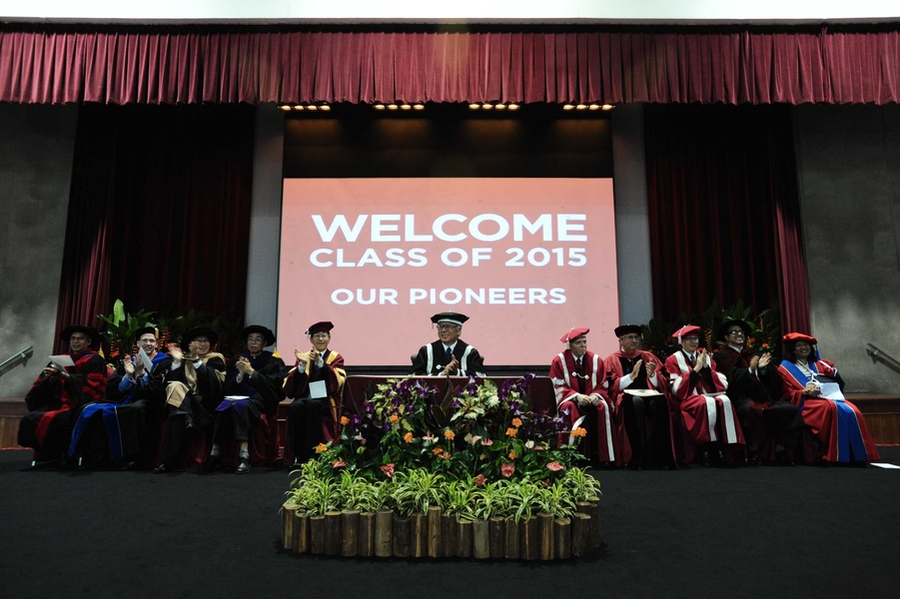 The ceremony was officiated by Tony Tan Keng Yam '64, who is both the president of Singapore and SUTD's chancellor.