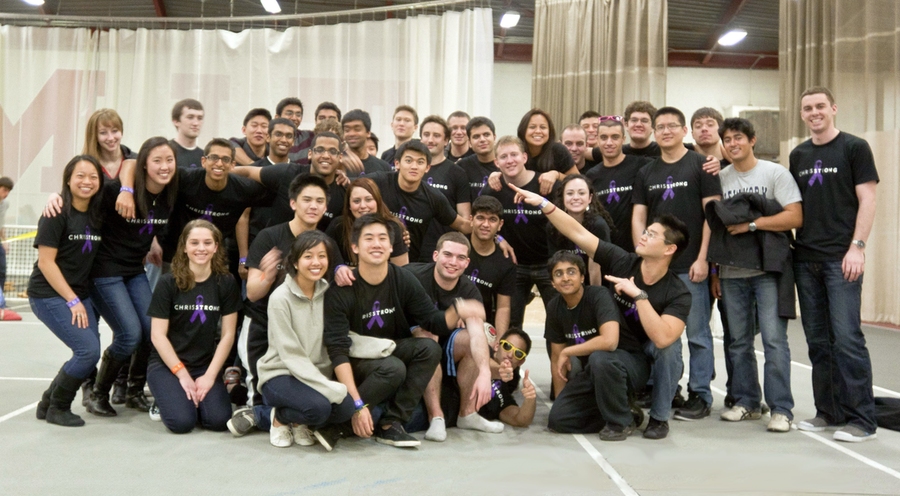 The Chris Welch Support Team, formed by brothers of Phi Beta Epsilon, earned the title of Relay Madness Challenge Winner for their extraordinary efforts in promoting MIT's Relay for Life.