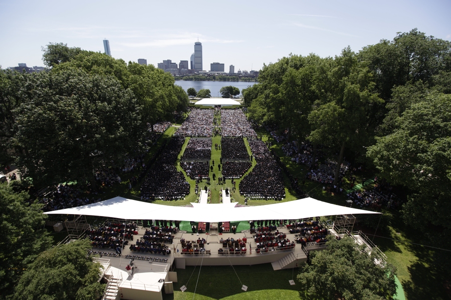 A view from the Great Dome above Killian Court.