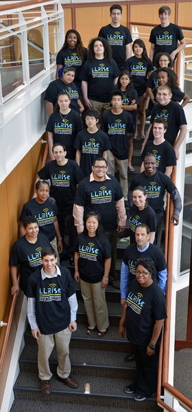 The instructors (lower half) pose with the students (upper half) of the first ever LLRISE program.