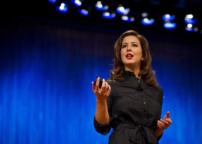 MIT Sloan School of Management graduate student Kim Gordon delivered her remarks during the symposium.