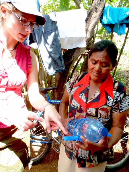 The SODIS Monitor, a Phase II Scale-Ups project that measures the absorption of the sun's rays and indicates when water disinfection, using the SODIS method, is complete.