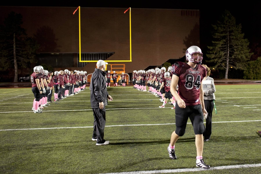 Friday's contest started with a short ceremony to recognize the members of the Class of 2013 — including tight end Ben Montgomery, a senior majoring in electrical engineering and computer science — in their final home game.