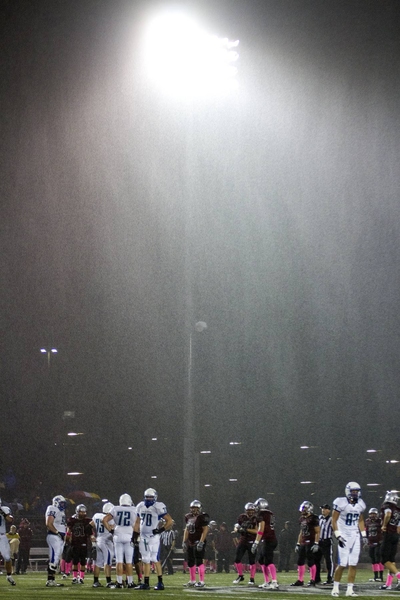 The game was played through a steady drizzle that soaked the players, the field and the spectators. Despite the slick conditions, MIT had just one turnover for the game.
