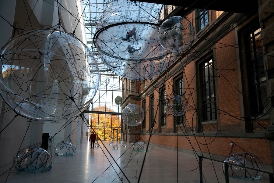 Saraceno's 2009 installation 'Biosphere' at the National Gallery of Denmark in Copenhagen, Denmark.