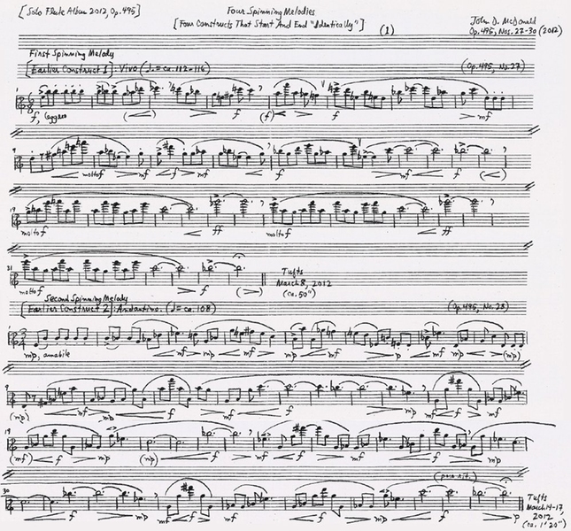 A musical score derived from the protein patterns.