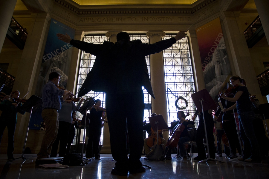On Saturday, Dec. 15 at 11:30 a.m. in MIT's Lobby 7, string players in the MIT Symphony Orchestra and other area musicians played a musical memorial for victims of Friday's elementary-school shooting in Newtown, Conn.