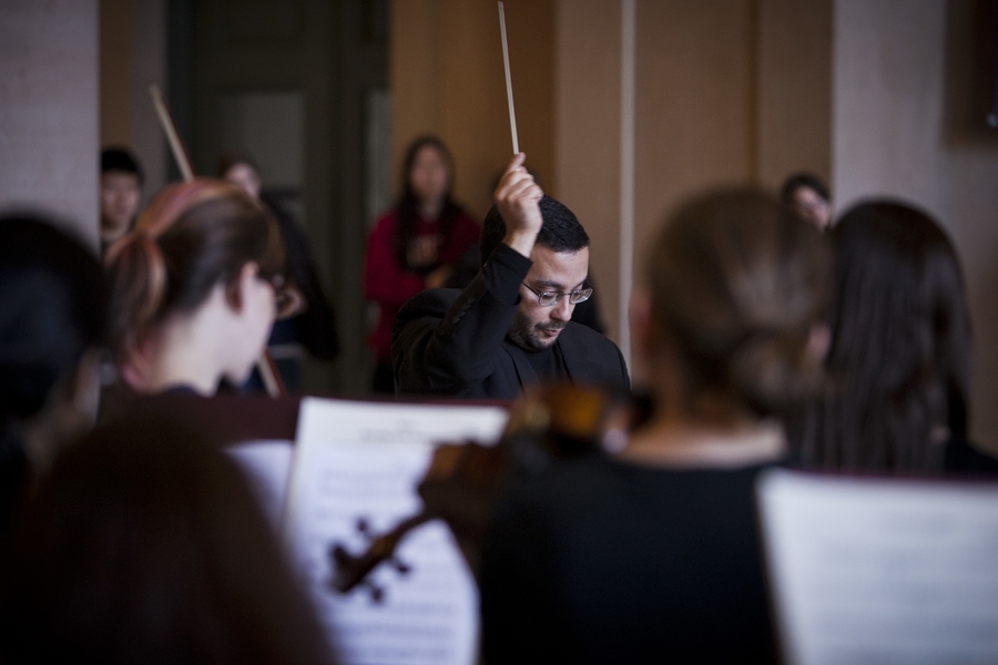 On Saturday, Dec. 15 at 11:30 a.m. in MIT's Lobby 7, string players in the MIT Symphony Orchestra and other area musicians played a musical memorial for victims of Friday's elementary-school shooting in Newtown, Conn.