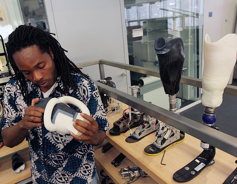 David Moinina Sengeh is working to improve prosthetic limbs.