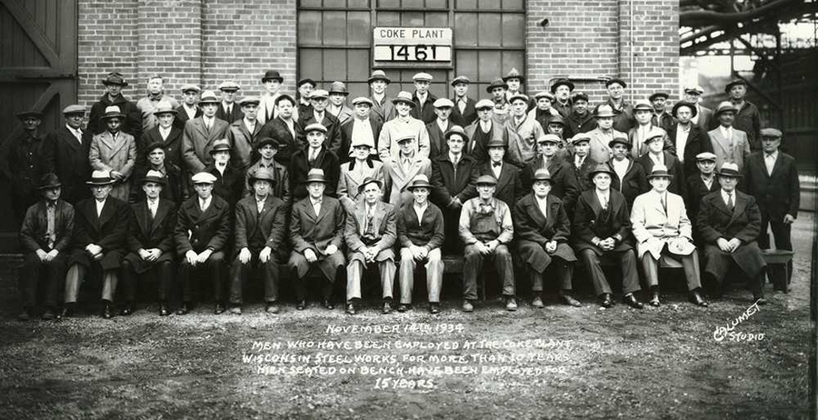 Wisconsin Steel workers in 1934.