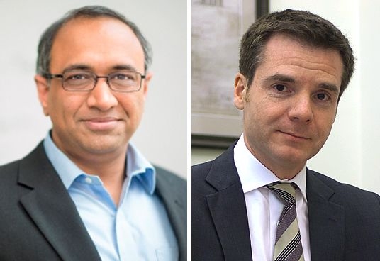 Professor Sanjay Sarma, left, and Executive Vice President and Treasurer Israel Ruiz.