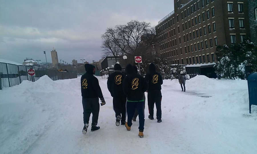Members of MIT's Chocolate City got together for a group outing in the snow.