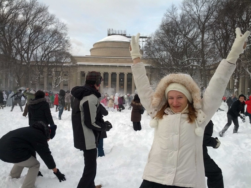 The snowball fight provided students and community members with midwinter entertainment.