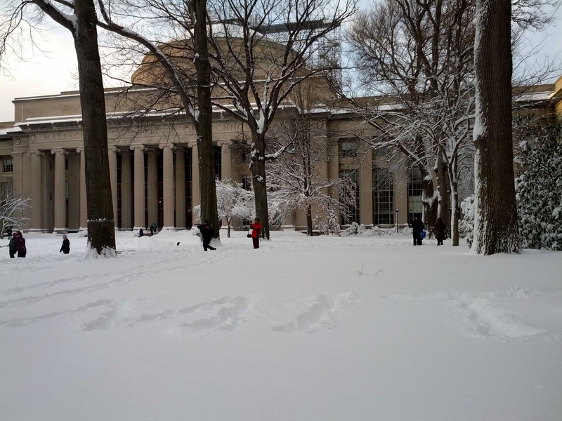 The snow also provided an opportunity for some temporary messages.