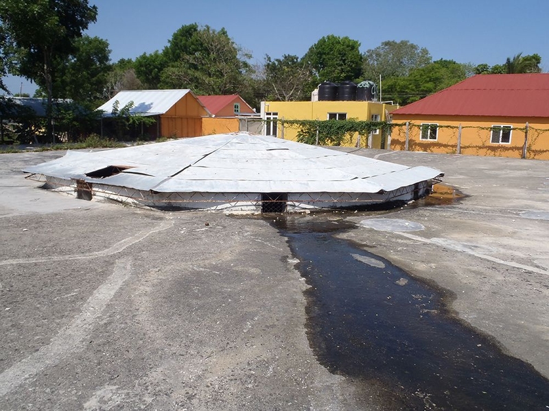 This village cistern catches rainwater for a nearby town.